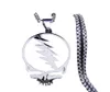 Afawa Grateful Dead Skull Rostfritt stålkedja Halsband för Menwomen Silver Color Halsbandsmycken Cadenas Mujer N4206S033415798