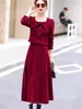 Work Dresses Harajpee Small Fragrant Style Set Two Piece Spring Autumn 2024 Elegant Celebrity Aged Gentle Solid Suits