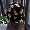 Berets Simples Confortável Temperamento Urso Impressão Único Retro Cordeiro Lã Pescador Chapéu Mulheres Balde Estilo Coreano Design de Moda