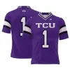 Mans TCU Horned Frogs College Football 19 Jared Wiley Jersey 4 Namdi Obiazor 6 Jamoi Hodge 27 Jordyn Bailey 0 Shad Banks Jr 3 Savion Williams Team Custom Name Number