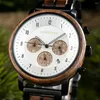 Orologi da polso BOBO BIRD Orologio da uomo in legno Movimento giapponese Orologio da polso al quarzo di lusso superiore Cronografo Orologi militari Drop