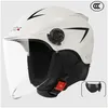 Motorcycle Helmets 54-61Cm Open Face Helmet Quick Release Buckle Ventilated With Detachable Scarf For Men Women Wholesale Drop Deliver Otadi