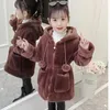 Jassen Herfst Winter Kinderen Peuter Meisjes Warme Dikke Met Bont Capuchon Kinderen Parka Bovenkleding Jassen Baby Meisje Overjas 2-13Years