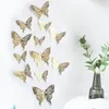 Naklejki ścienne 24pcs puste 3D Butterfly naklejka w dziedziniec Dekoracja ślubna Prezentacja