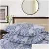 Ensembles de literie 3pcs style bohémien floralwork couette 100% coton couvre-lit fl queen king size lit d'impression er al drop livraison maison gard dhewo