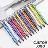 20pcslot Sell Custom Ballopint Pen Metal Ball Pen Support Print Advertising Wholesale Personlig Metal Pen 240105