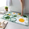 Inyahome dusch och badrum blomma golvmatta mattor mattor vatten absorberande nonslip mjuk mikrofiber badmats maskin tvättbar 240105