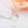 Tifannissm Ring Classic Popular temperamen T Family Natural White Fritillaria Double for Women 925 Sterling Silver Plated 18K Rose Gold Pers Have Original Box