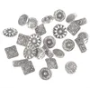 50PCs Mixed Antique Silver Tone Metal Buttons Scrapbooking Shank Buttons Handmade Sewing Accessories Crafts DIY Supplies7304630