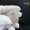 Luxury Hip Hop Gold Plated 925 Sterling Silver Mens VVS Moissanite Championship Ring PDFMW
