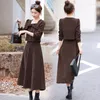 Work Dresses Harajpee Small Fragrant Style Set Two Piece Spring Autumn 2024 Elegant Celebrity Aged Gentle Solid Suits