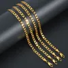 Classic Trendy Copper Figaro Chain Necklace For Men Women 18/22 Inches 4MM Link Cuban Chain Choker Necklace Hip Hop Jewelry Gift 240104