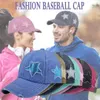 Casquettes de baseball Y2K American Baseball Femmes Tie Soft Top Pentagram Cap Printemps et été Protection solaire Polyvalent Hip-Hop Chapeaux Hommes Chapeau