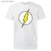 Mäns t-shirts Big Bang Theory T-shirt The Lightning Print T-shirt för män Bomullsöverdimensionerade kläder Casual Street Short Sleeved Funny Tees T240105