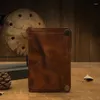 Wallets Casual Genuine Leather Card Holder Retro Wallet For Men Handmade Cowhide Cash Billfold Vintage Money Clip