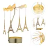Bougeoirs support pivotant roman chandelier bougie chauffe-plat rotatif en fer forgé support de table romantique