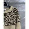 CE24 Kvinnors tröja Autumn/Winter New Casual Fashion Print Loose and Slimming Sticked tröja