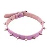 Sexy Gothic Pink Spiked Punk Choker Kragen mit Spikes Nieten Frauen Männer Nieten Chocker Halskette Goth Schmuck Drop Lieferung Dhlch