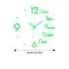 Wall Clocks Stick On Clock Frameless Round Shape Silent Creative Fashion Decoration Sticker Decorative