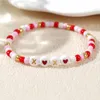 Link Bracelets Go2boho Custom Round Beaded Boho Handcrafted Multi Color Circulate Design Jewelry Lovely Heart Fashion 2024