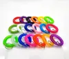 Bracelet de poignet bobine porte-clés EVA en plastique ressort anneau extensible bracelet porte-clés pour salle de sport piscine badge d'identification mode main bracelet porte-clés 8158481