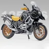 1 12 R1250GS Adv Alloy Die Guss -Motorradmodell für Spielzeugfahrzeugkollektion Sound und leichte Straße Autocycle Toys Auto 240104