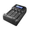 Yonii Chargeur rapide multifonctionnel 1,5 V 1,2 V Chargeur de batterie Li-ion à 4 emplacements avec indicateur LED pour batterie rechargeable AAAAA 1,5 V port type-c