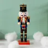25cm świąteczny do orzechów Puppet drewniany ręcznie robiony orzechowiec żołnierz gingerbread man ornament prezent świąteczny Dekoracja domu 240105