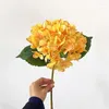 Decorative Flowers 5Pc Artificial Silk Hydrangea Flower Wedding Backdrop Decor Realistic Arrangement Home Party Fake Flore