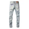 Lila jeans denim byxor mens jeans designer män svarta byxor avancerad kvalitet rak design retro streetwear casual sweatpants pu9006