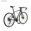 Cyklar High Carbon Steel Double Disc Brake 700C Racing Bicycle Aluminium Eloy Light Walking Sports Car med krökt handtag för City Racel240105