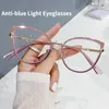 Sunglasses Anti-blue Light Women Cat Eye Eyeglasses Frame Brand Designer Oversized Optical Glasses Frames Clear