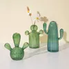 Ins Cactus Glass wazon dekoracja pomieszczenia przezroczystą hydroponikę wazon wazon dekoracyjne wazony pulpit ozdoby urodzinowe prezenty urodzinowe 240105