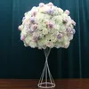 Luxe personnalisé énorme 70CM3/4 boule de fleur artificielle blanche table de mariage pièce maîtresse florale violet guirlande fête événement mise en scène 240105