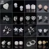 Boucles d'oreilles en or massif 10k 14k 18k, vente en gros, Vvs Moissanite, grappe de fleurs, vis arrière, diamant glacé, cerceau, vente en gros