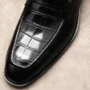 Mężczyzny swobodny skórzany poślizg na mokasynach żółty brązowy ciemnoszary gumowy podeszwy buty ślubne komfort formalny but y