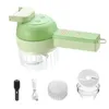 Multi-functional Vegetable Cutter Wireless Electric Garlic Beater Cut Onion And Chili Processor Handheld Gatling Cooking Machine 240104