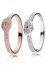 925 Sterling Silver Sparkling Love Knot Ring Set Original Box For Grain Women Wedding Cz Diamond 18K Rose Gold Ring332R8684819