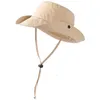 Bérets plus taille 64 cm chapeau seau mâle protection solaire de soleil extérieur pêche à la pêche respirante hommes femmes Panama bob