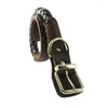 Dog Collars Heavy Duty Adjustable Collar Durable Metal Buckle Round Pet PU Leather Neck Strap For Medium Large Dogs