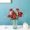 الزهور الزخرفية 12 حزمة الورود الحمر
