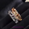 Tifannissm Ringe aus Titanstahl, T, klassisch, für Damen, High Edition, V, Gold, Zuhause, Diamant, Rose, aushöhlen, Ring, weiblich, geometrisch, komplett schlicht, für Paare, mit Originalverpackung