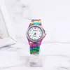 Wristwatches Digital Watch Ladies Watches Creative Womens Colored Silicone Fashion Diamond Studded Madam Lady Girl