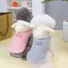 Abbigliamento per cani Cotton Cotton Cottle Giacca con cappuccio invernale con peluche anello di trazione per il cappello auricolare accogliente per cani gatti facili da togliere