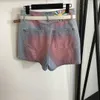 Designer Denim Shorts Women Brand Ubranie dla damskiej letnie spodnie moda kieszonkowa dziewczyna prosta noga panie zwykłe 05 stycznia