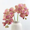 Dekorative Blumen, 70 cm, 6 Köpfe, Schmetterling, Orchidee, künstliche Pflanzen, hochwertige 3D-Seide, Jahr, Zuhause, Hochzeit, Dekor, Simulation, gefälschte Blume