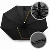 Paraplyer Windproect 2st Homemade Logo dubbelskiktsbeständigt paraply helt automatiskt regn paraplyer nissan juke qashqai j11 10 x-trail not tiida nismo yq240105