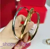 Fashion Bracelet Car tiress Ladies Rose Gold Silver Lady Bangle Three in One Ring Cross Smooth Face for Womens Card Home Trend Minimalist With Original Box