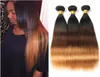 Capelli vergini brasiliani diritti capelli umani ombre intere 1B430 doppie trame 3 pacchi estensioni dei capelli 1B 4 309989957