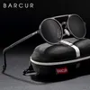 BARCUR новые ретро алюминиево-магниевые солнцезащитные очки с поляризованными линзами, винтажные аксессуары для очков, солнцезащитные очки для вождения, мужские круглые солнцезащитные очки323O